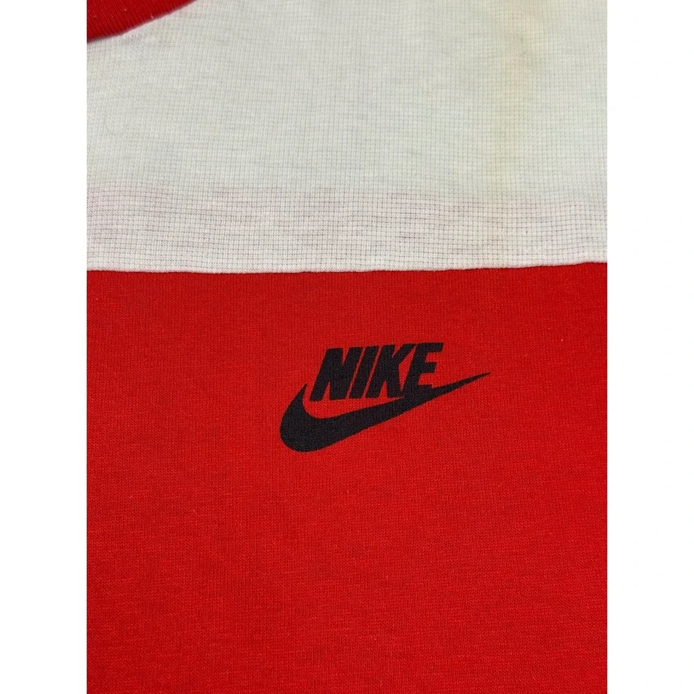 Vintage 90's Nike Colorblock T-Shirt Red White Made in USA Mens M Futura Logo